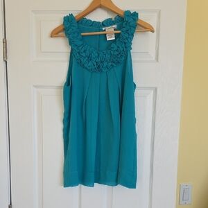 Fred David Teal Sleeveless Tunic Top